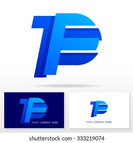 Letter P logo design - vector sign. Business card templates.