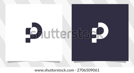 letter p logo design vector