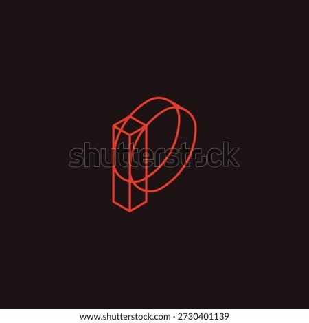 letter p logo design vector template