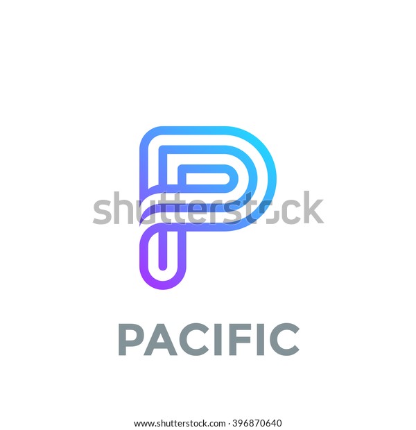 文字pのロゴデザインベクター画像テンプレート フォント行のロゴの
