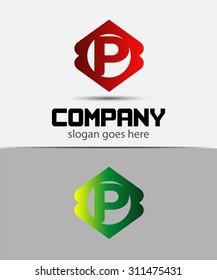 Letter P Logo Design.Creative Symbol of letter P
