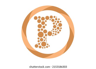 P Logo Design Vektorsymbol Symbol Vorlage. Dots-Logo