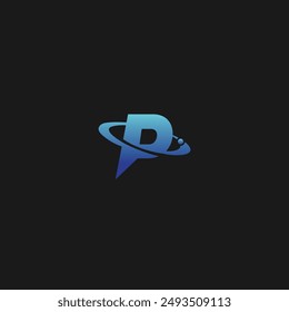 Letter P logo flat vector design