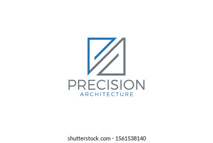 Letter P and A logo formed with simple and modern lines