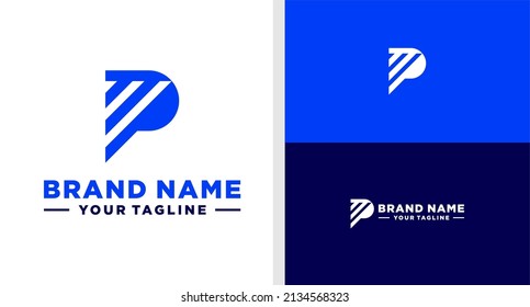 LETTER P LOGO GRAPHIC CHART EDITABLE