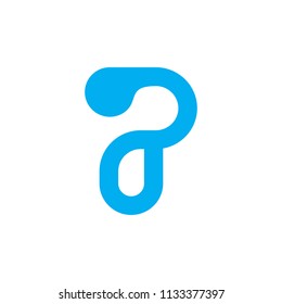 Letter P logo for headset