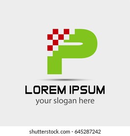 Letter p logo icon
