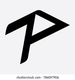 letter P logo icon 

