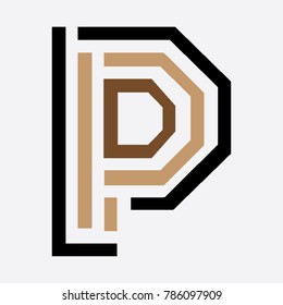 letter P logo icon 

