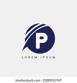 Letter P logo icon, Abstract Techno Circle Initial, vector design concept for technology business identity