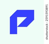 Letter P logo. Icon design. Template elements. Geometric abstract logos