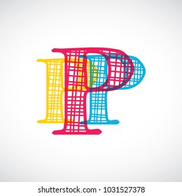 Letter P logo icon design template elements