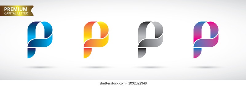 Letter P logo icon design template elements