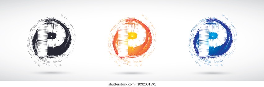 Letter P logo icon design template elements