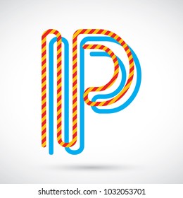 Letter P logo icon design template elements