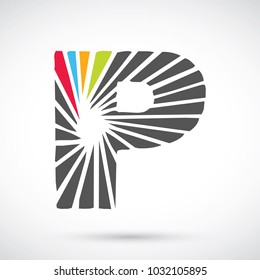 Letter P logo icon design template elements