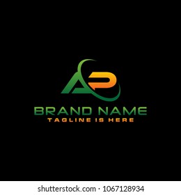 Letter A P logo icon design template elements - vector sign. Business card templates.
