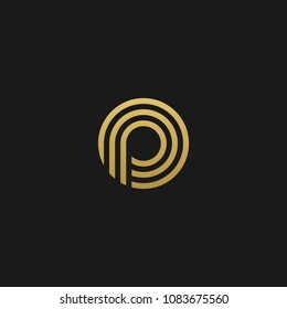 Элементы шаблона дизайна логотипа Letter P - векторный знак