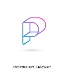 Letter P logo icon design template elements