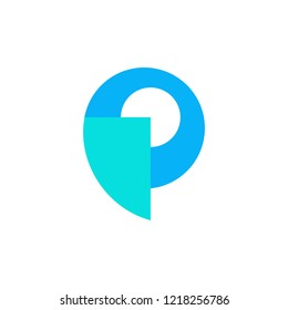 Letter P logo. Icon design. Template elements - vector sign