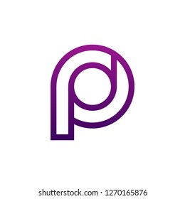 Letter P logo icon design template elements, Initial P logo concept - Vector