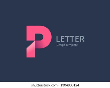 Letter P logo icon design template elements