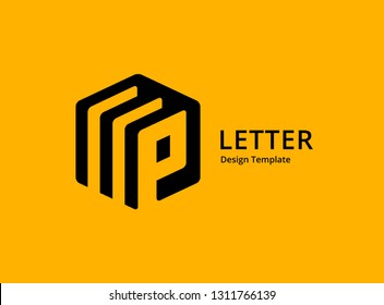 Letter P logo icon design template elements