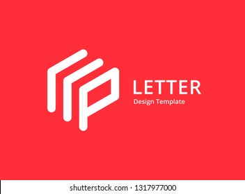 Letter P logo icon design template elements