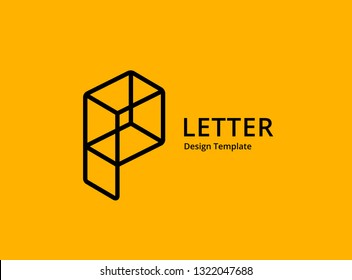 Letter P logo icon design template elements