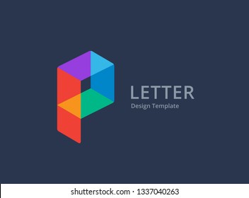 Letter P logo icon design template elements