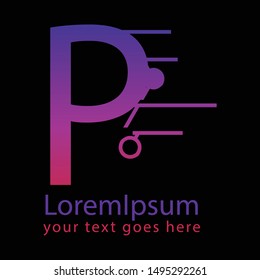 Letter P logo icon design template elements