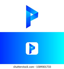 Letter P logo icon design template elements