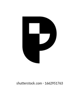 Logo de la letra P. Diseño de iconos. Elementos de plantilla - signo vectorial