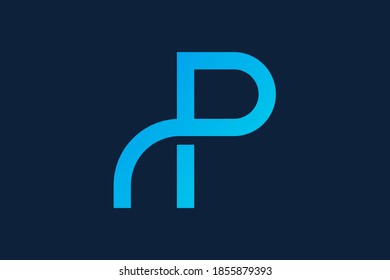 Design-Template-Element für das Logo Buchstabe p