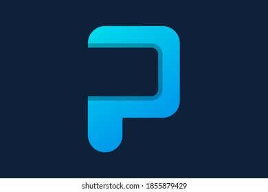 Letter p logo icon design template element