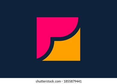 Letter p logo icon design template element