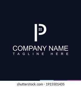 Letter P logo icon design template elements