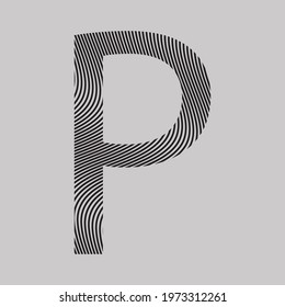 Letter P logo icon design template elements