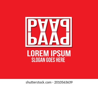 Elementos de la plantilla de diseño de iconos de la letra P y del logotipo A