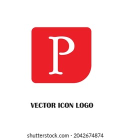 Elementos de la plantilla de diseño de iconos del logotipo de la letra P