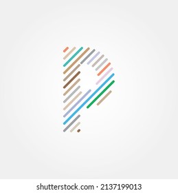 Letter P logo icon design template elements - vector sign. Premium Vector P Logo in many color variations.