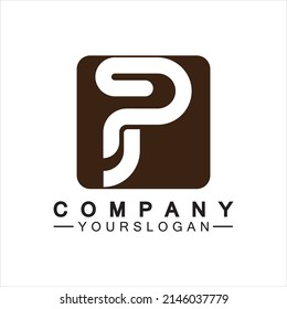 Indicador de diseño de icono del logotipo de la letra P vector, plantilla de logotipo del alfabeto