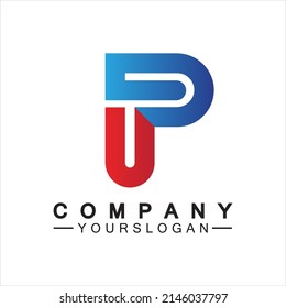 Letter P logo icon design vector, alphabet logo template
