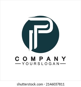Letter P logo icon design vector, alphabet logo template