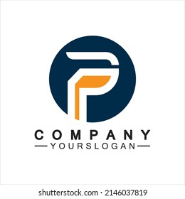 Letter P logo icon design vector, alphabet logo template