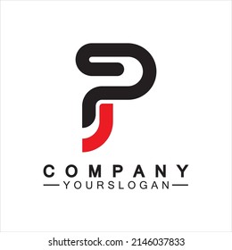 Indicador de diseño de icono del logotipo de la letra P vector, plantilla de logotipo del alfabeto