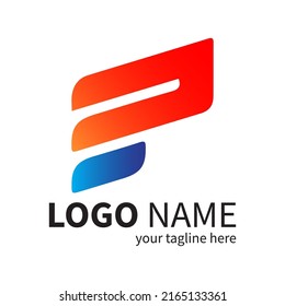 Letter P logo icon design template elements, Letter P logo with wing design combination, letter P logo vector, alphabet logo template