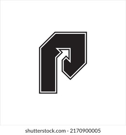 Design-Vorlagenelemente für das Logo des Buchstaben P