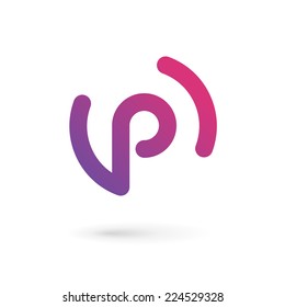 Letter P logo icon design template elements 