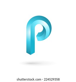 Letter P logo icon design template elements 